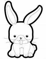 Cartoon Coloring Bunny Cute Kids Bunnies Pages Rabbit Rabbits Easy Printable Clip Baby Drawing Clipart Cliparts Print Animated Draw Bunnys sketch template