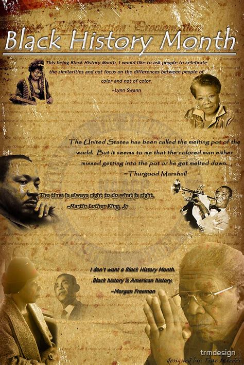 black history month poster   trmdesign redbubble