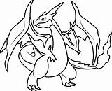 Charizard Coloring Pokémon sketch template