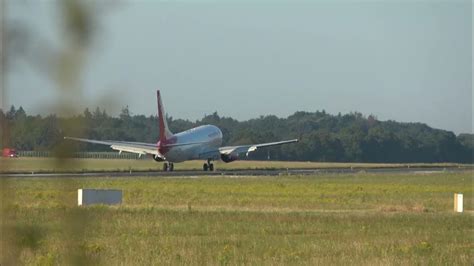corendon airlines europe   landing groningen airport eelde youtube