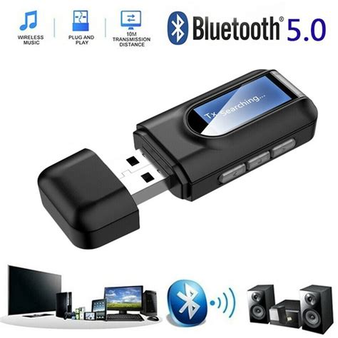 usb bluetooth  audio transmitter receiver  lcd display    portable visualization