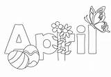 Coloring April Clipart Pages Spring Kids Coloringpage Eu Printable Colouring Sheets Flowers Print Name Easter Board Bunny Happy Bestcoloringpagesforkids Clipground sketch template