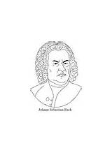 Bach Coloring Clip Sebastian Johann Poster Mini Subject sketch template