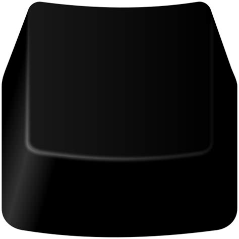 black blank computer keyboard key vector drawing  svg