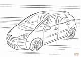 C4 Picasso Coloring Pages Citroen Citroën Drawing Printable sketch template