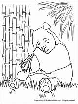 Panda Coloring Bamboo Pages Bear Eating Printable Coloringbay Drawing Getdrawings Getcolorings 300px 33kb sketch template