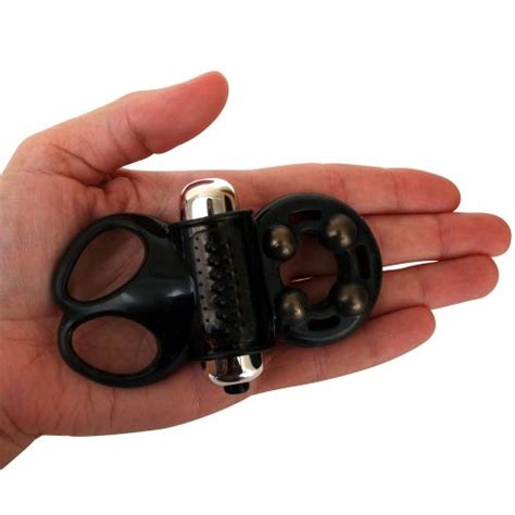 The O Man Challenge Vibrating Cock Ring W Ball Holster