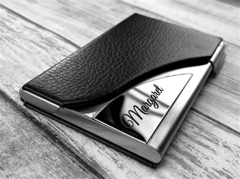 personalized card holder custom engraved credit card holder etsy