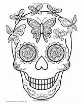 Dead Coloring Drawings Book Pages Skull Sugar Amazon Halloween Skulls Muertos Dia Color Colouring Los Dibujos Thaneeya Calaveras Para Mcardle sketch template