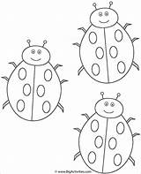 Coloring Ladybugs Ladybug Pages Insects Three Color Printable Activity Kids Print Coloringbay sketch template