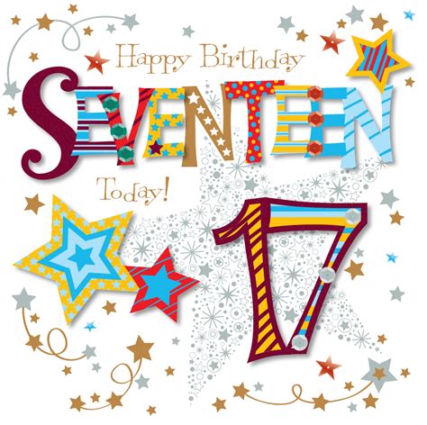 seventeen today  birthday greeting card cards