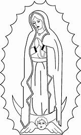 Guadalupe Coloring Lady Mary Virgen Pages La Catholic Virgin Mother Color Clipart Rosa Drawing Kids Maria Printable Para Dibujos Colorear sketch template