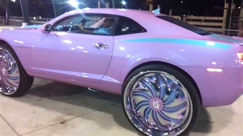 lost footage outrageous miami pink camaro on 32 davins youtube