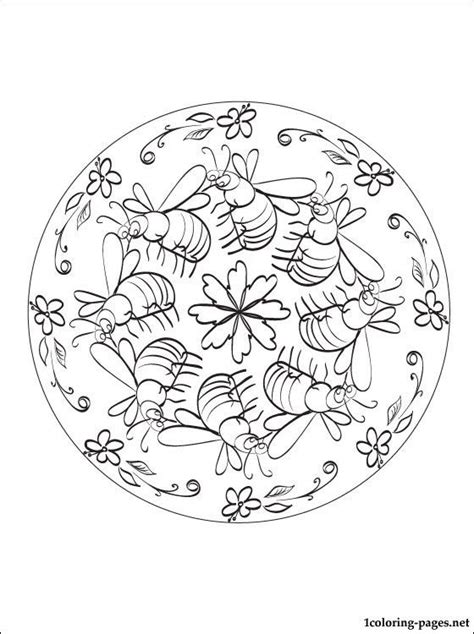 mandala bee coloring page bee coloring pages coloring pages bee images