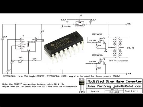 simple power inverter circuit diagram youtube