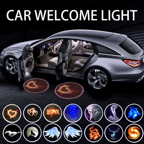 2pcs Wireless Car Door Welcome Led Projector Light Courtesy Laser