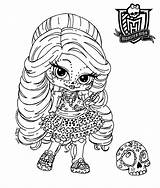 Monster Coloring High Pages Baby Printable Character Color Kids Logo Colouring Mermaid Games Scary Skelita Dolls Chibi Calaveras Sheets Getcolorings sketch template