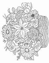 Kolorowanki Kolorowanka Kwiaty Druku Antystresowe Doroslych Flower Relaksacyjne Drukowania Dorosłych Kwiatów Kwiatami Relaksacyjna Kosz Zapisano sketch template