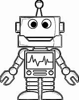 Robot Coloring Drawing Pages Drawings Robots Clipart Colouring Kids Draw Technology Printable Awesome Cute Sheets Print Wecoloringpage Robotics Animal Giant sketch template