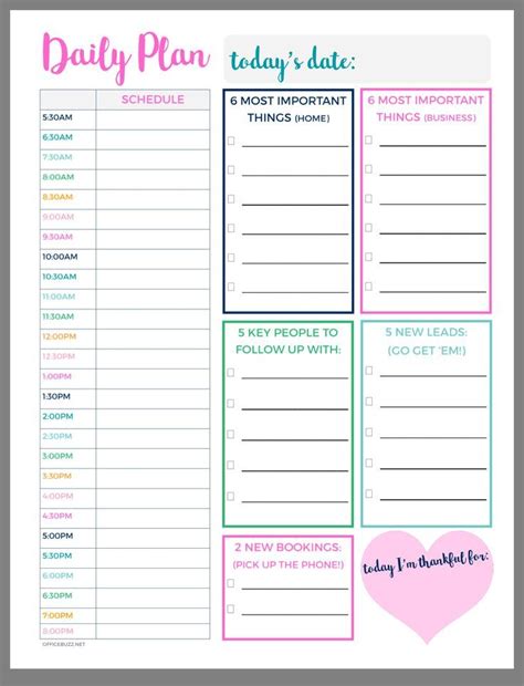 daily organizer planner printables  planner pages planner