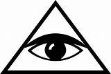 Triangle Illuminati Clipart Eye Seeing Cliparts Library sketch template
