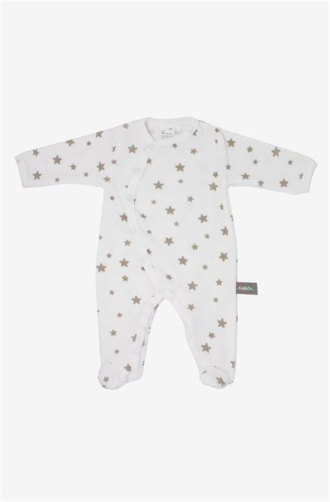 baby pyjama  bio baumwolle bedruckte sterne kadolis