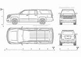 Suburban Chevrolet Drawing Drawings Cars Cad Dimensions Dwg Blocks Chevy Autocad Car Dwgmodels Plan Pickup Transport Coloring Truck  Draw sketch template