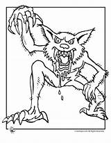 Coloring Werewolf Pages Halloween Library Clipart sketch template