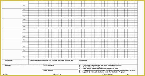 medication administration record template   printable medication