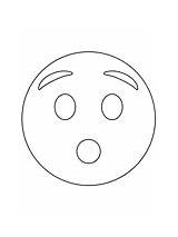 Coloring Emojis Emoji Pages Shocked Classic sketch template