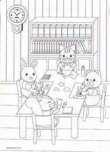 Calico Coloring Critters Pages Sylvanian Families School Work Cat Schoolwork Working sketch template