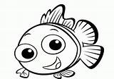 Coloring Fish Cute Pages Nemo Kids Printable Popular sketch template