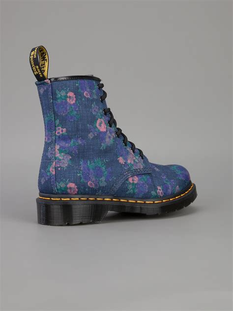 lyst dr martens floral print boot
