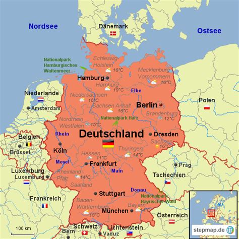 stepmap deutschland karte landkarte fuer deutschland