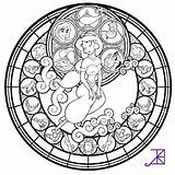 Disney Mandala Coloring Pages Mandalas Glass Stained Princess Color Coloriage Colouring Dessin Printable Jasmine Imprimer Akili Amethyst Adult Line Cool sketch template