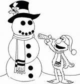 Elmo Coloring Pages Christmas Getcolorings sketch template