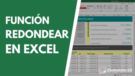 Cómo Redondear En Excel Con La Función Redondear