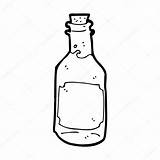 Rum Bottle Vector Stock Clipart Illustration Getdrawings Depositphotos sketch template
