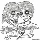 Sugar Coloring Pages Skull sketch template