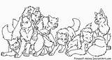Lineart Firewolf Wolves Coloringhome Trid Clans Wikia Realistic sketch template