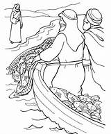Coloring Fish Peter Pages Catching Sunday School Jesus Men Bible Fishers Colouring Printable sketch template