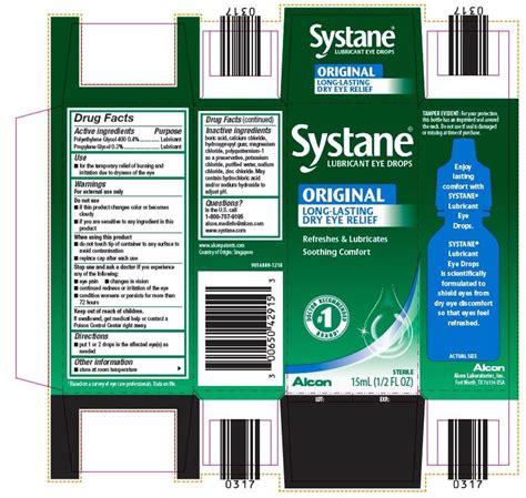 label systane lubricant solution drops ophthalmic indications usage precautions