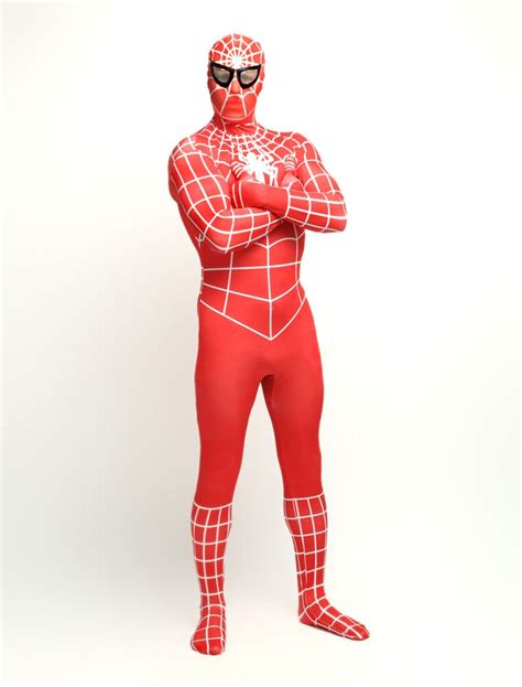 red yellow purple green spiderman costume 3d printed adult lycra