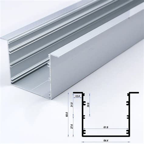 recessed aluminium profile   mm mm flange metre smart
