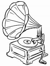 Phonograph Stock Gramophone Depositphotos Vectors Illustrations sketch template