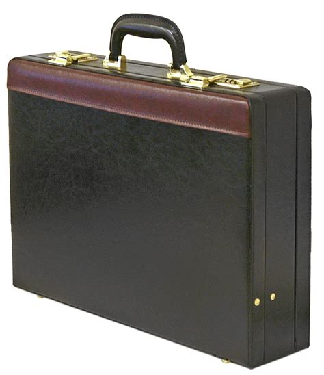 attache briefcase executive faux leather  quality business case work bag ebay