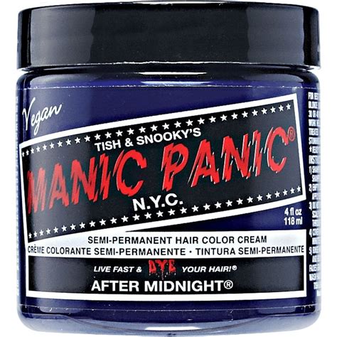 manic panic semi permanent hair color  midnight blue