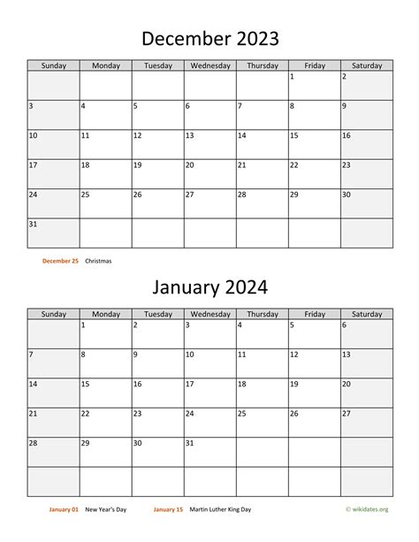 december   january  calendar wikidatesorg