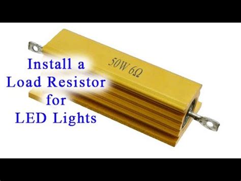 install  load resistor  led lights  theory wiring diagrams  youtube