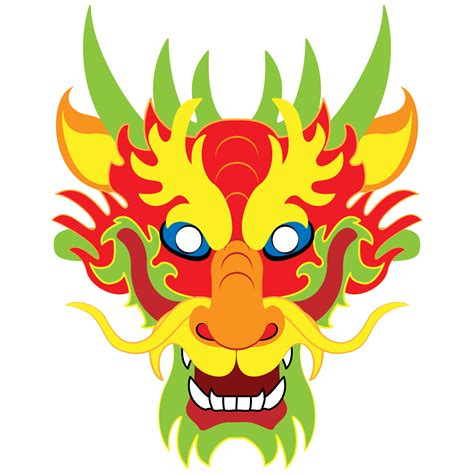 chinese dragon head printable